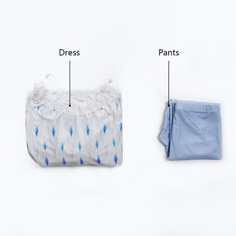 Vestido de Escenario Largo de Manga Larga de Princesa Elsa para Mujer Disfraz de Cosplay - Fantasia Cosera