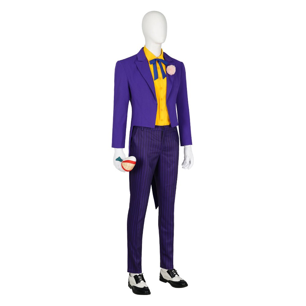 Traje Completo de Joker de la Serie Animada de Batman para Hombre - Disfraz de Cosplay para Halloween - Fantasia Cosera