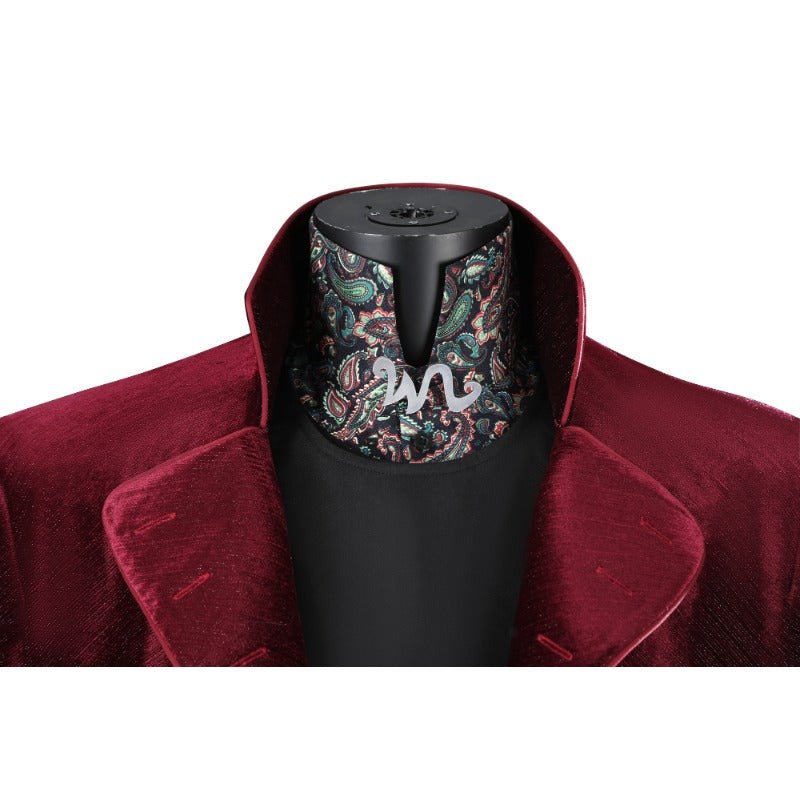 Traje de Cosplay Willy Wonka Rojo 2023 Timothee Chalamet para Halloween - Fantasia Cosera