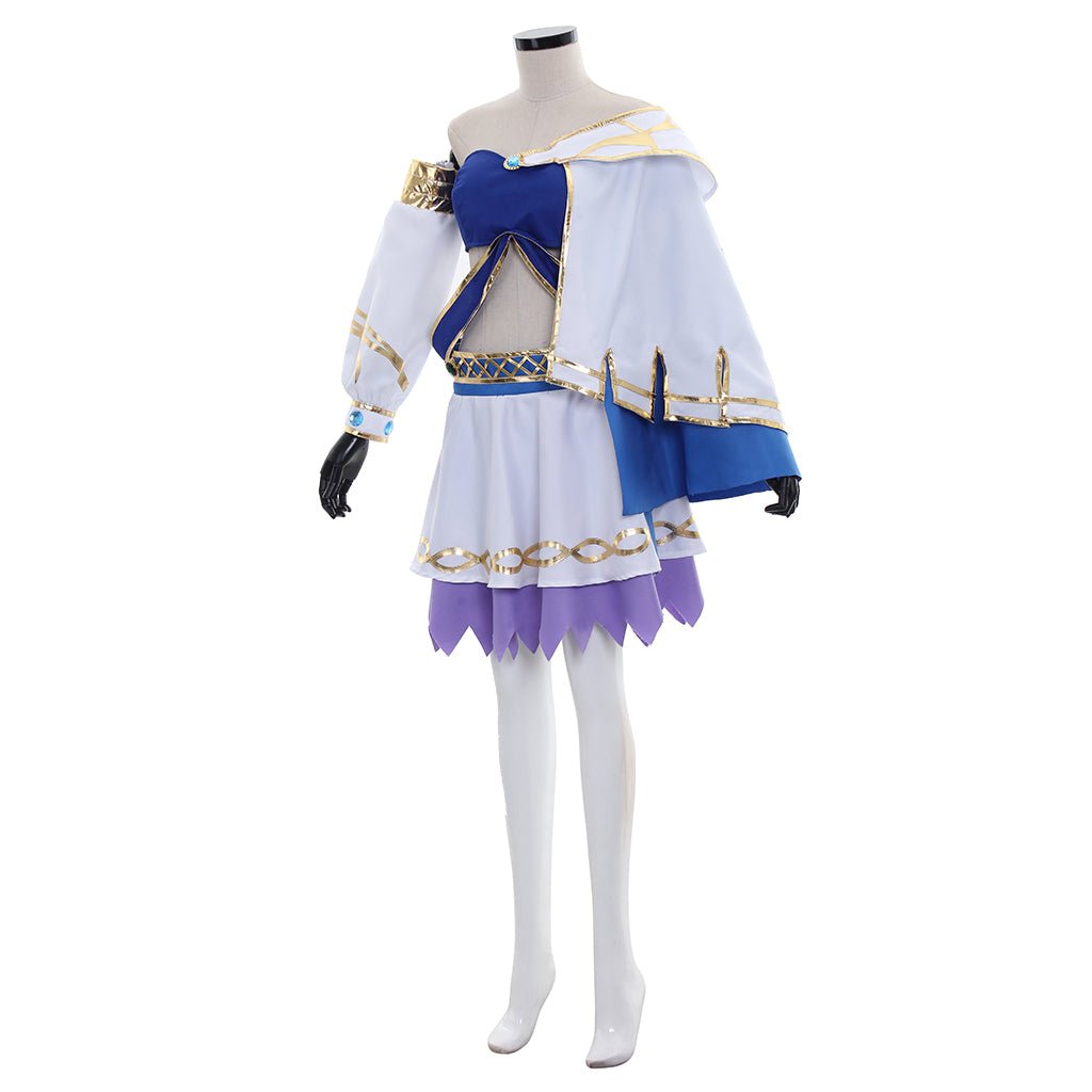 Traje de Cosplay de Lana Bruja Blanca - Outfit de la Bruja del Bosque Guerreras - Fantasia Cosera