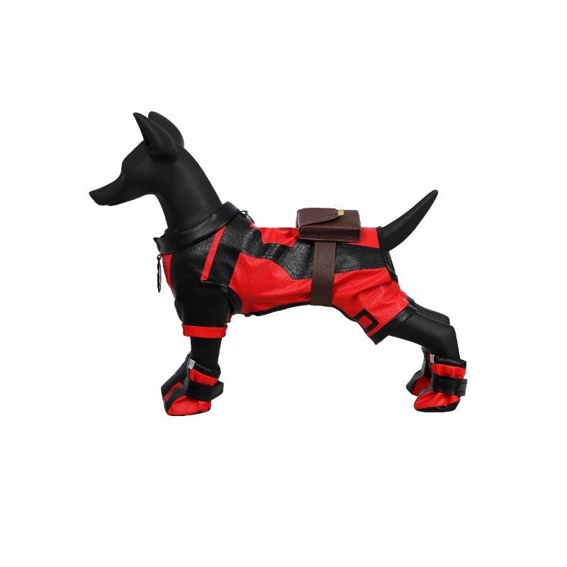 Disfraz de Deadpool para Perros - Traje de Superhéroe para Mascotas en Halloween y Fiestas - Fantasia Cosera