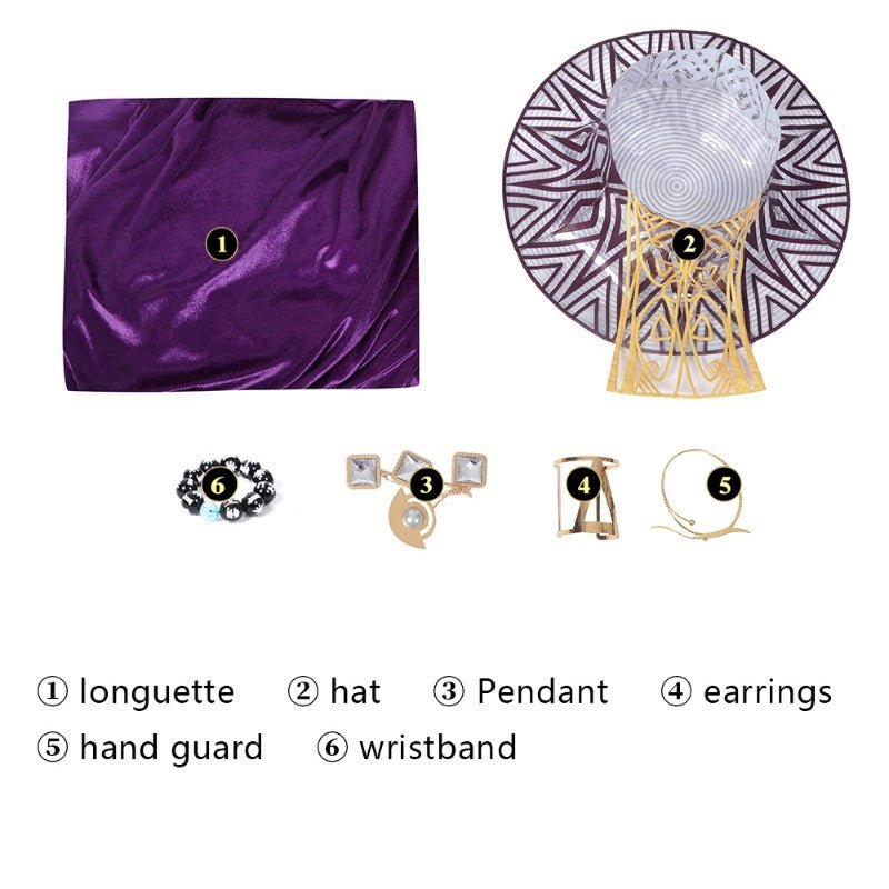 Vestido Real de Ramonda de Pantera Negra para Cosplay y Eventos - Fantasia Cosera