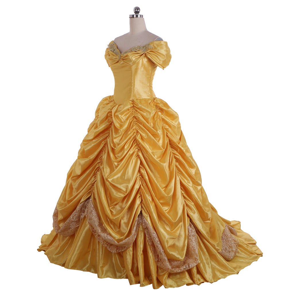 Vestido de Princesa Belle para Adultos | Disfraz de Cosplay para Halloween y Fiestas Temáticas - Fantasia Cosera
