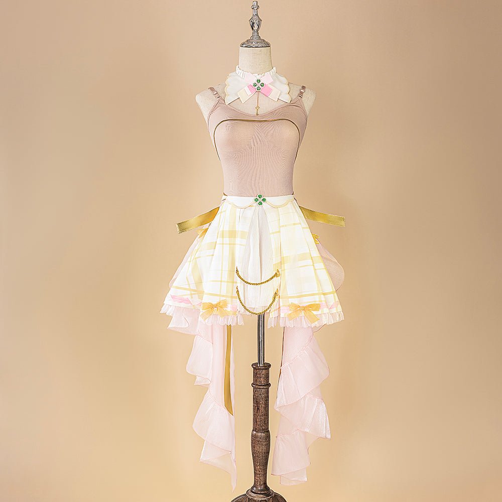Traje de Cosplay VTuber Ace Taffy - Conjunto de Vestido Rosa para Fans de Ídolos Virtuales - Fantasia Cosera