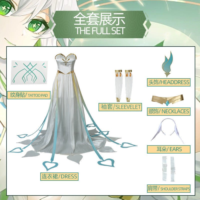 Traje de Cosplay de Nahida de Genshin Impact – Auténtico y Detallado - Fantasia Cosera