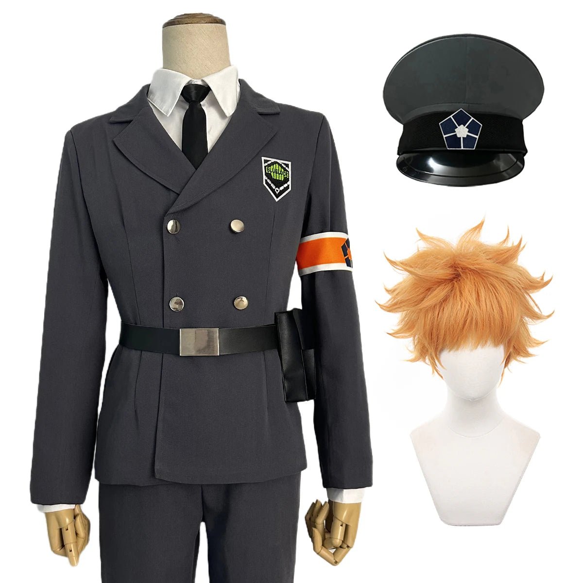 Disfraz de Cosplay de los Guardias de la Exposición de Blue Lock: Rin Itoshi, Isagi, Bachira, Nagi, Chigiri, Reo, Barou, Kunigami con Peluca y Red de Rosas - Fantasia Cosera