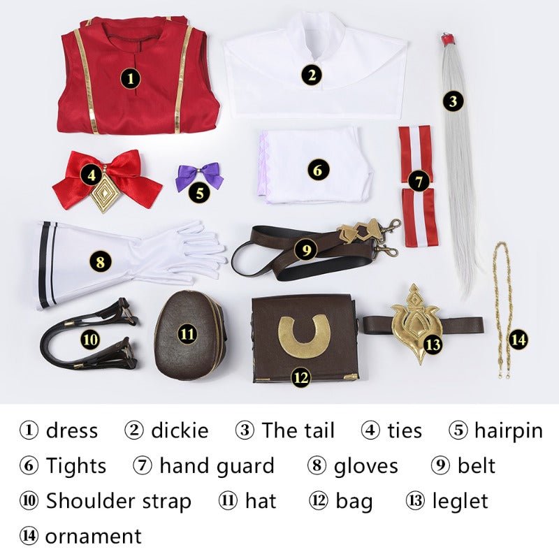 Traje de Cosplay de Gold Ship de Uma Musume Pretty Derby para Halloween y Navidad - Fantasia Cosera