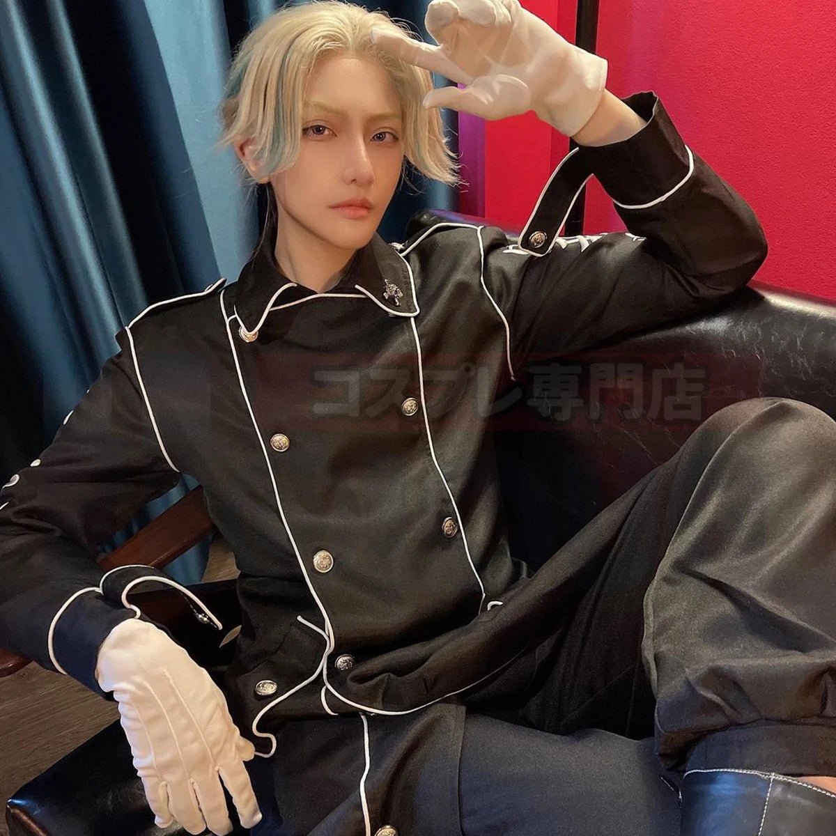 Disfraz Cosplay de Ran Rindo Haitani de Tokyo Anime - Abrigo Negro con Bordados de la Manji Gang - Fantasia Cosera