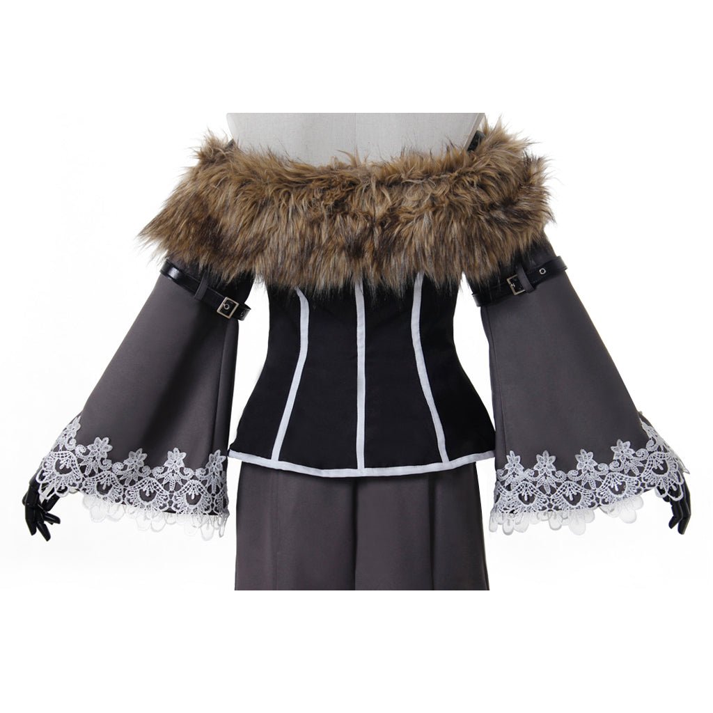Traje de Cosplay FFX Lulu | Outfit de Mago Negro para Mujer con Accesorios | Final Fantasy - Fantasia Cosera