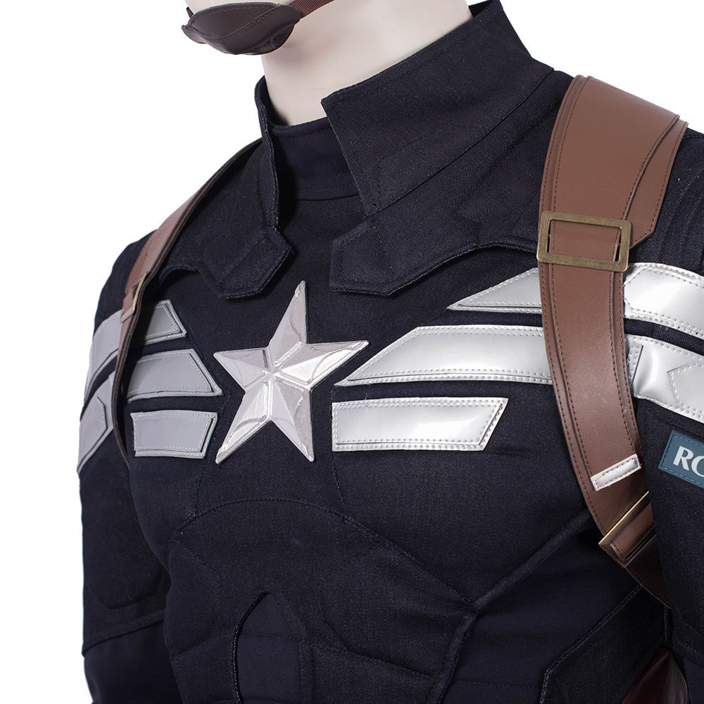 Traje de Cosplay de Captain America de Avengers: Endgame - Réplica de Película de Alta Calidad - Fantasia Cosera