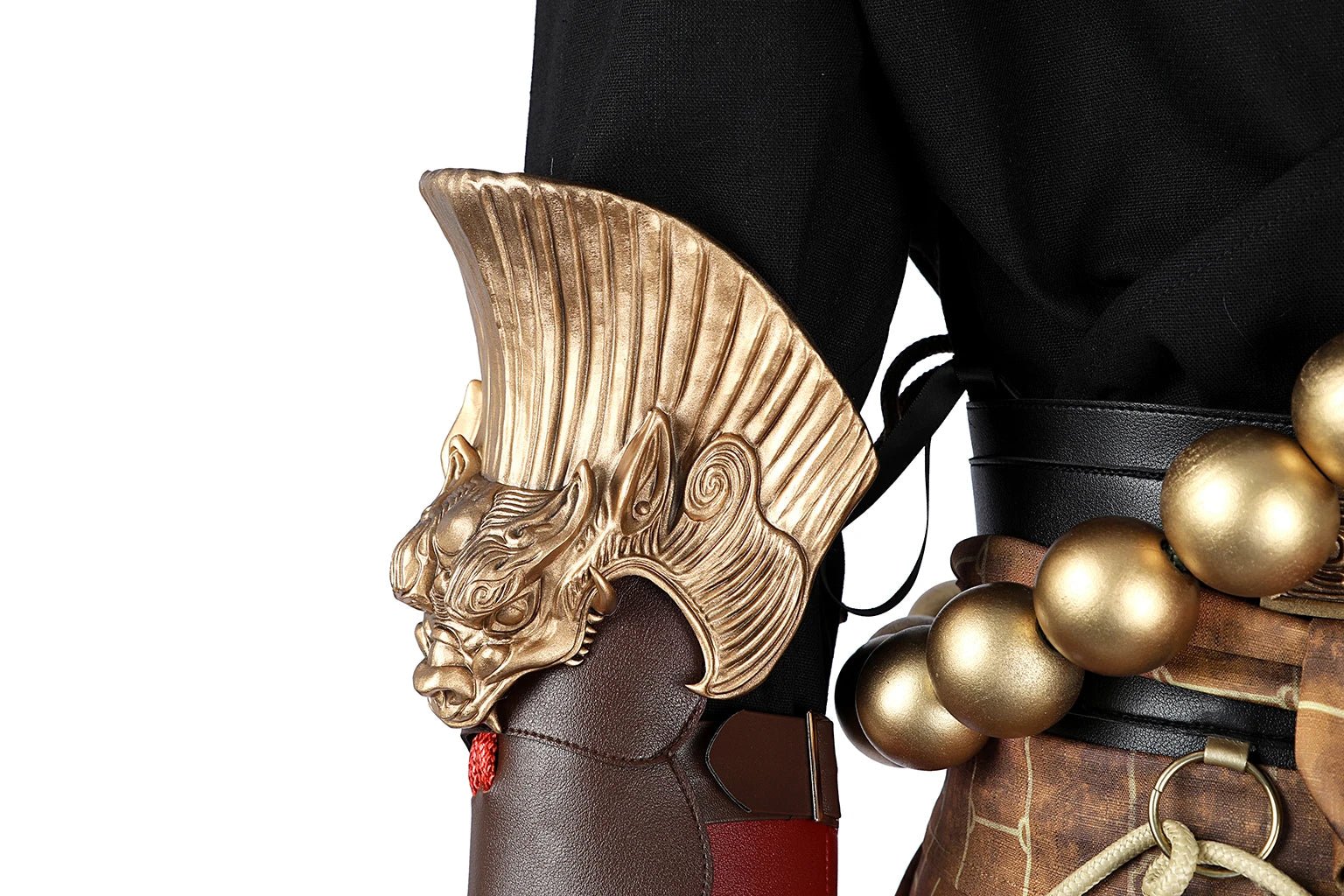 Traje de Cosplay Black Myth Wukong | Toga Negra Premium de Seda Ebony Conjunto Completo - Fantasia Cosera