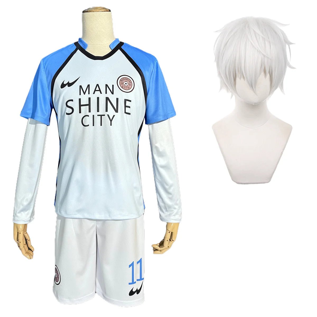 Peluca de Cosplay Anime Blue Lock HOMBRE CIUDAD BRILLANTE Nagi Reo Mikage Chigiri Rosa Uniforme de Fútbol Soccer Diario Deporte - Fantasia Cosera