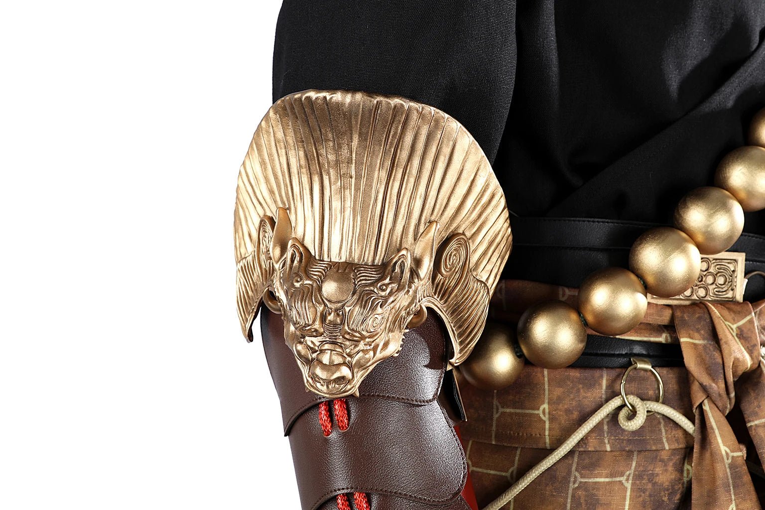 Traje de Cosplay Black Myth Wukong | Toga Negra Premium de Seda Ebony Conjunto Completo - Fantasia Cosera