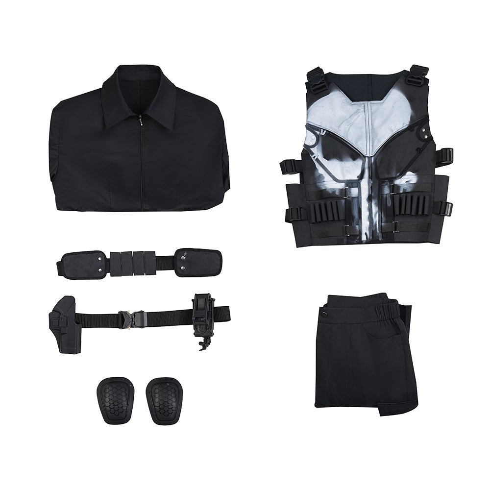 Traje de Cosplay Punisher de Daredevil: Nacido de Nuevo para Fans de la Serie de TV - Fantasia Cosera