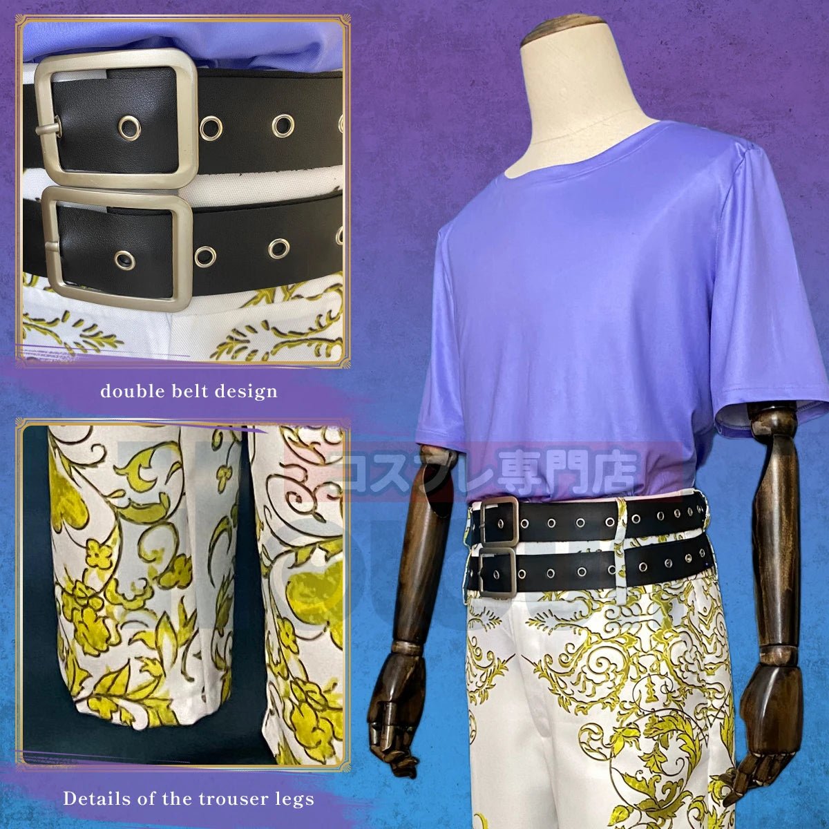 Traje de Cosplay de Manjiro Sano Mikey de Tokyo Revengers Abrigo Pantalón Camiseta Cinturón Uniforme para Halloween Navidad - Fantasia Cosera