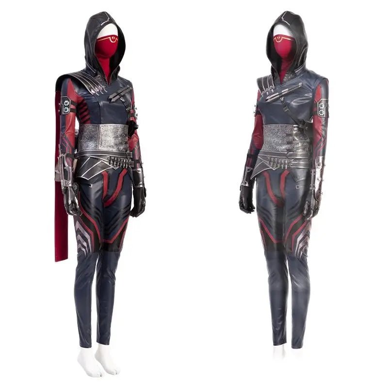 Traje Cosplay Wraith Apex Legends Mujer - Espíritu Maligno Disfraz Halloween con Accesorios y Máscara - Fantasia Cosera