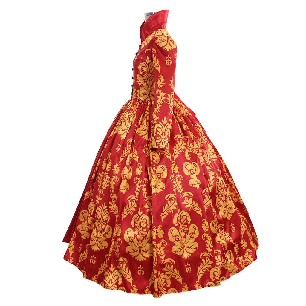 Vestido de Boda Renacentista Medieval Rojo | Vestido de Baile para Mujer Hecho a Medida - Fantasia Cosera