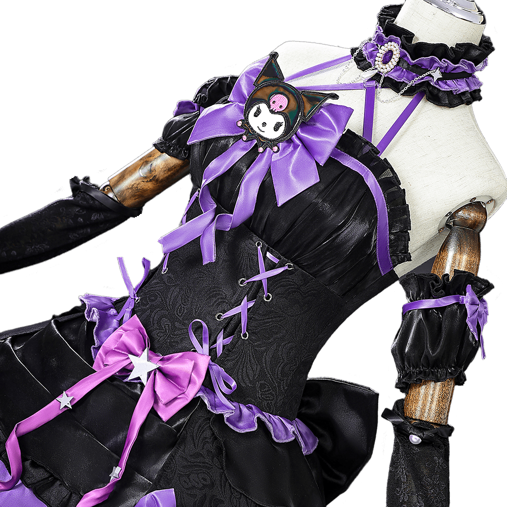 Colaboración Identity V x Sanrio - Traje de Cosplay de la Reina Sanguinaria - Fantasia Cosera