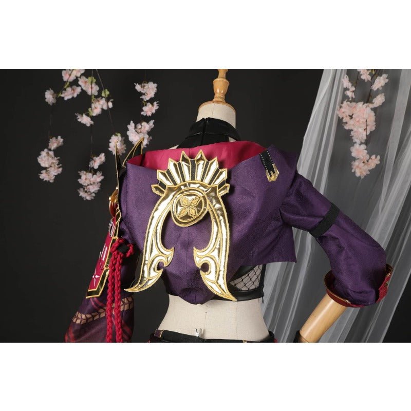 Traje de Cosplay de Kuki Shinobu de Genshin Impact - Traje de Ninja - Fantasia Cosera