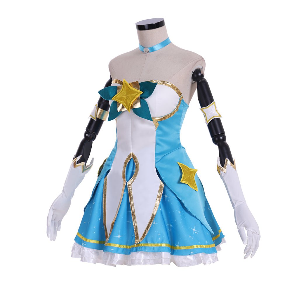 Traje de Cosplay LOL Soraka – Vestido Tubo Azul del Guardian para Mujeres y Niñas - Fantasia Cosera