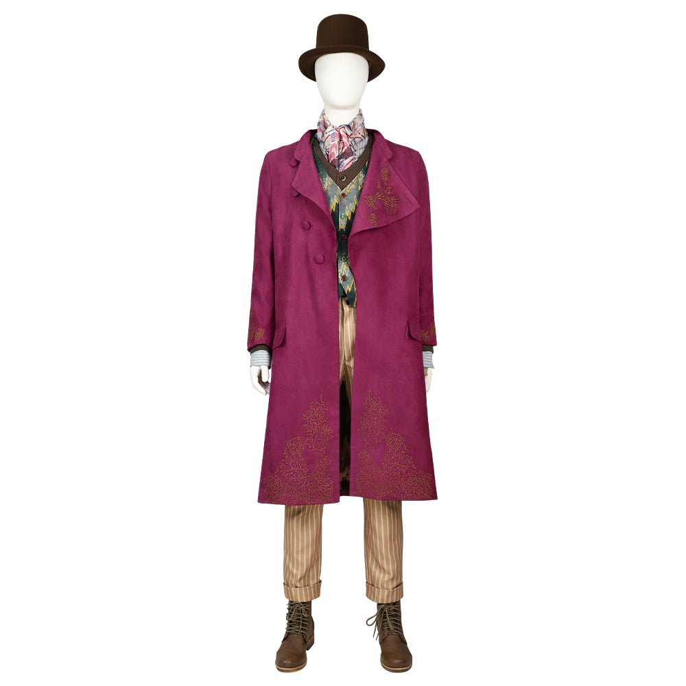 Traje de Cosplay de Willy Wonka - Inspirado en Timothée Chalamet (2023) - Fantasia Cosera