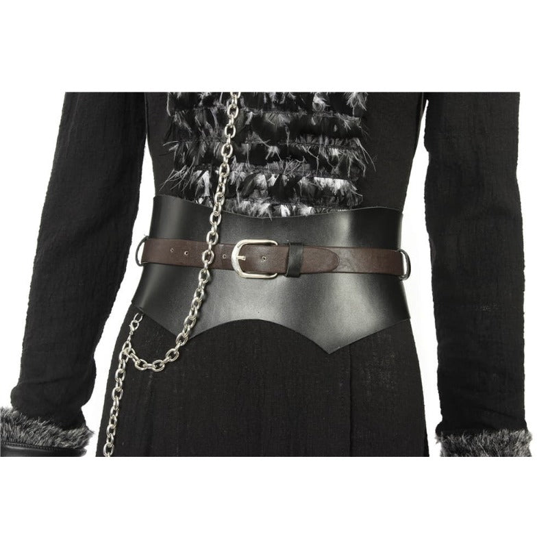 Traje de Cosplay de Sansa Stark para Mujer - Capa de Invierno con Cuello de Piel - Fantasia Cosera