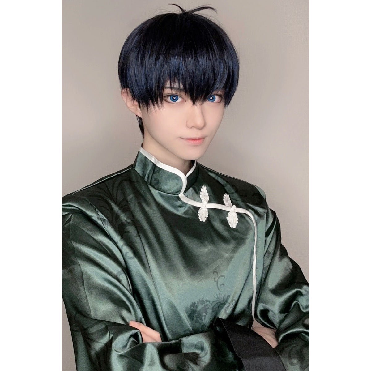 Traje de Kung Fu Tang de Isagi de Blue Lock Cosplay - Peluca Sintética Ajustable - Regalo para Fiestas - Fantasia Cosera