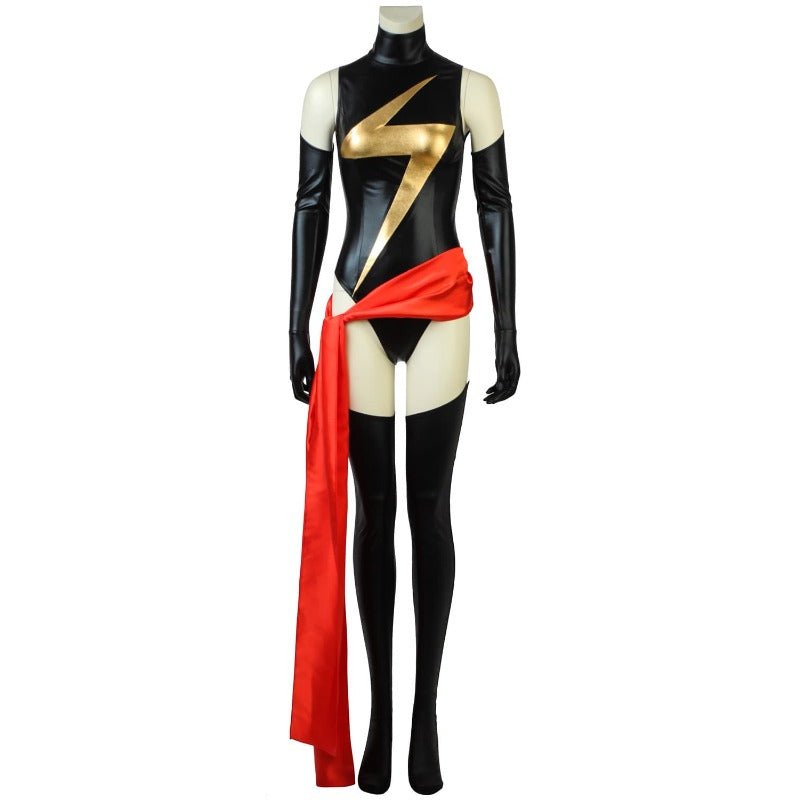 Traje de Superheroína Ms.Shiny - Cinturón Rojo Cosplay de Película y Disfraz de Halloween para Mujer - Fantasia Cosera