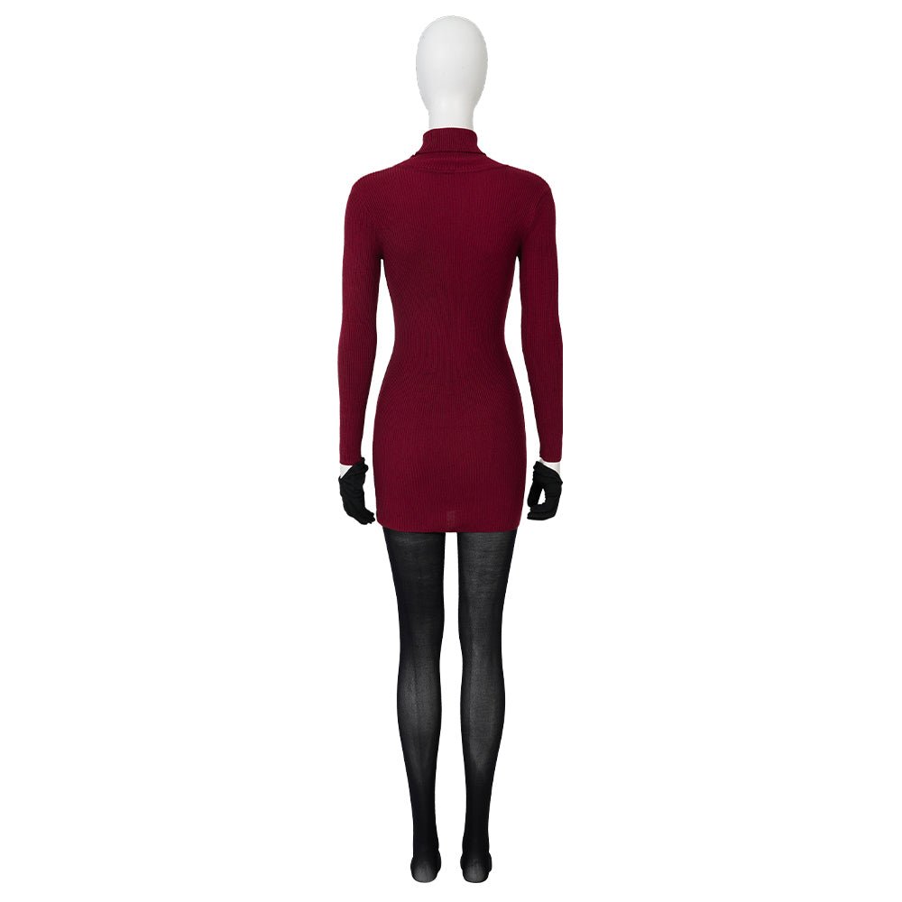 Traje de Ada Wong Cosplay - Vestido Rojo de Resident Evil 2 para Mujer - Fantasia Cosera
