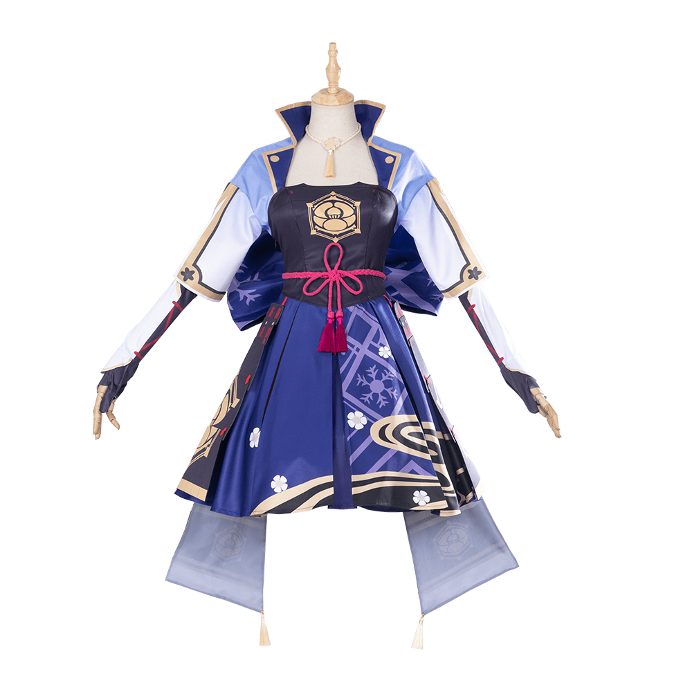 Traje de Cosplay de Kamisato Ayaka para Mujer Genshin Impact Vestido de Mangas Largas Conjunto Completo Halloween - Fantasia Cosera