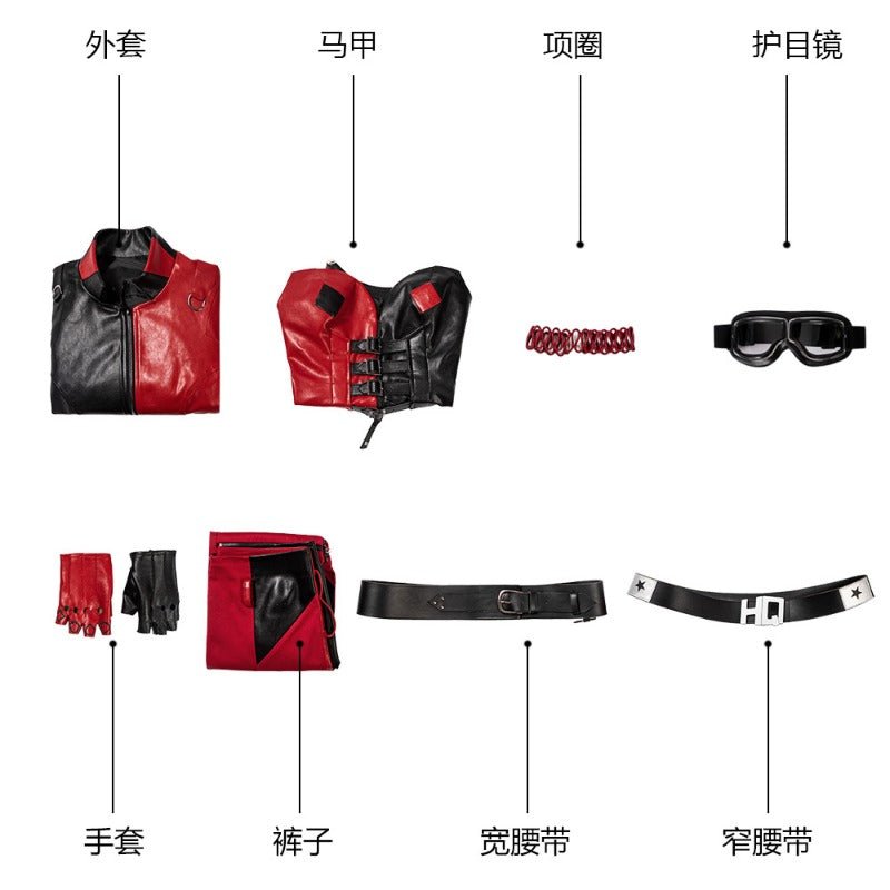 Traje de Cosplay de Harley Quinn The Suicide Squad 2 - Disfraz de Halloween con Zapatos - Fantasia Cosera