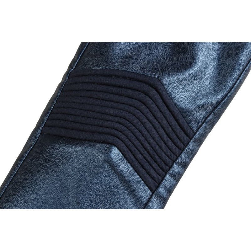 Traje de Cosplay de Cuero Azul Metálico de Captain Marvel – Ideal para Fans de Marvel - Fantasia Cosera