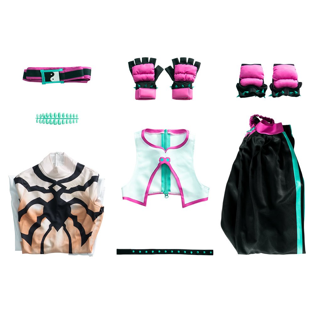 Traje de Cosplay Deluxe Juri Han de Street Fighter VI - Conjunto Completo para Fans - Fantasia Cosera