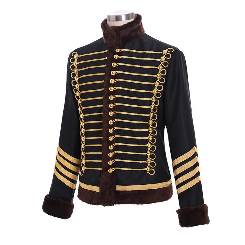 Chaqueta de Desfile de Aristocracia Medieval - Abrigo de Invierno para Cosplay, Halloween y Eventos Militares - Fantasia Cosera