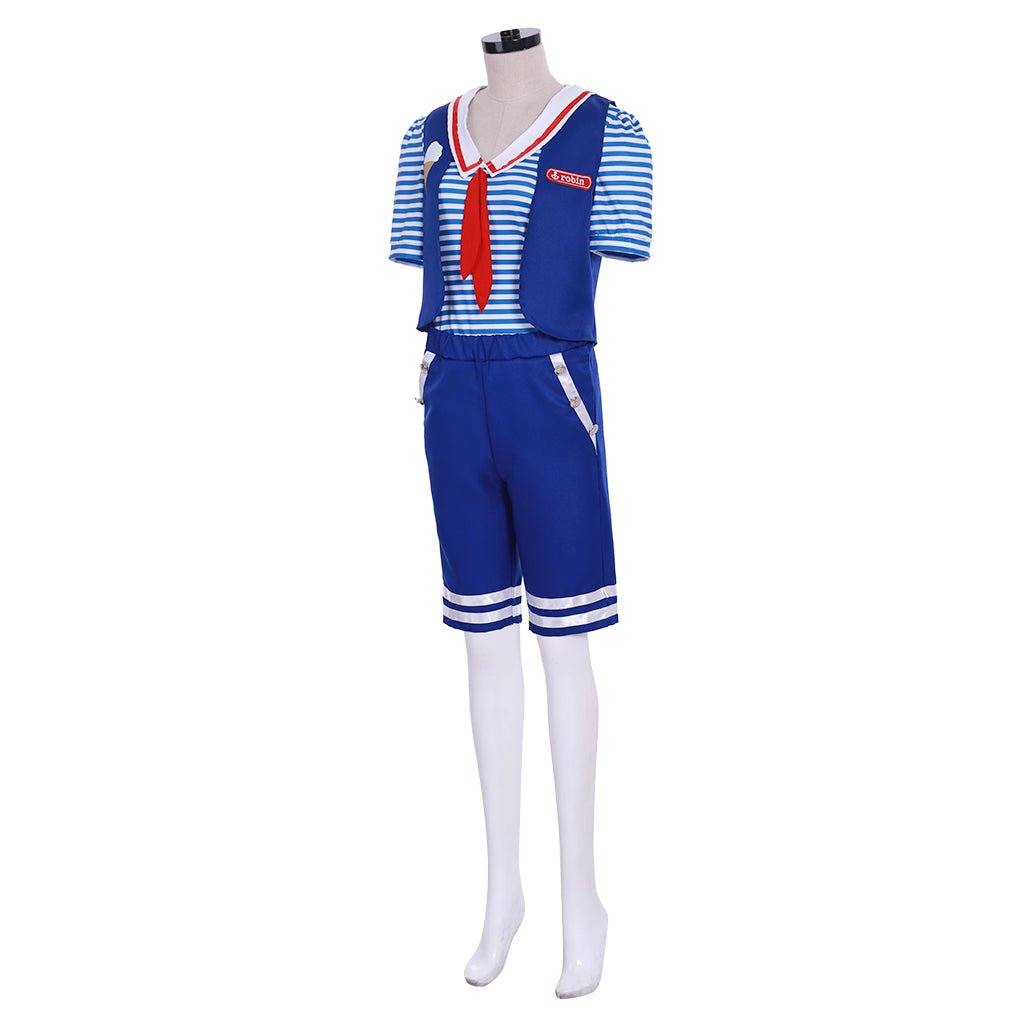 Traje de Uniforme Scoops Ahoy de Robin de Stranger Things para Adultos - Fantasia Cosera