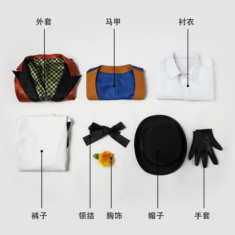 Traje de Cosplay Jerome Chaqueta Roja y Chaleco Naranja para Halloween y Festivales - Fantasia Cosera