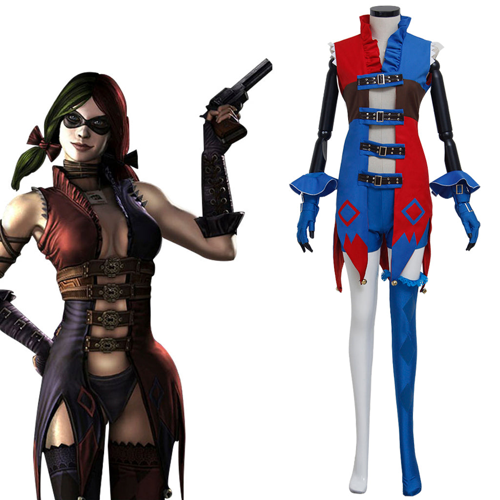 Traje de Cosplay de Harley Quinn – Divertido, Feroz e Icónico Outfit de Supervillana para Mujeres - Fantasia Cosera