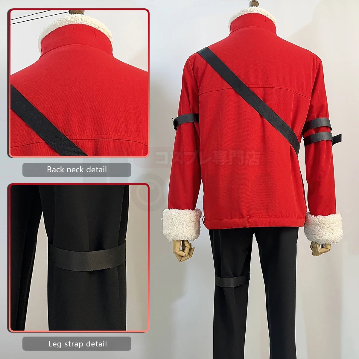 Traje de Cosplay de Stark de Frieren: Beyond Journey's End - Chaqueta Roja y Pantalones Negros - Fantasia Cosera