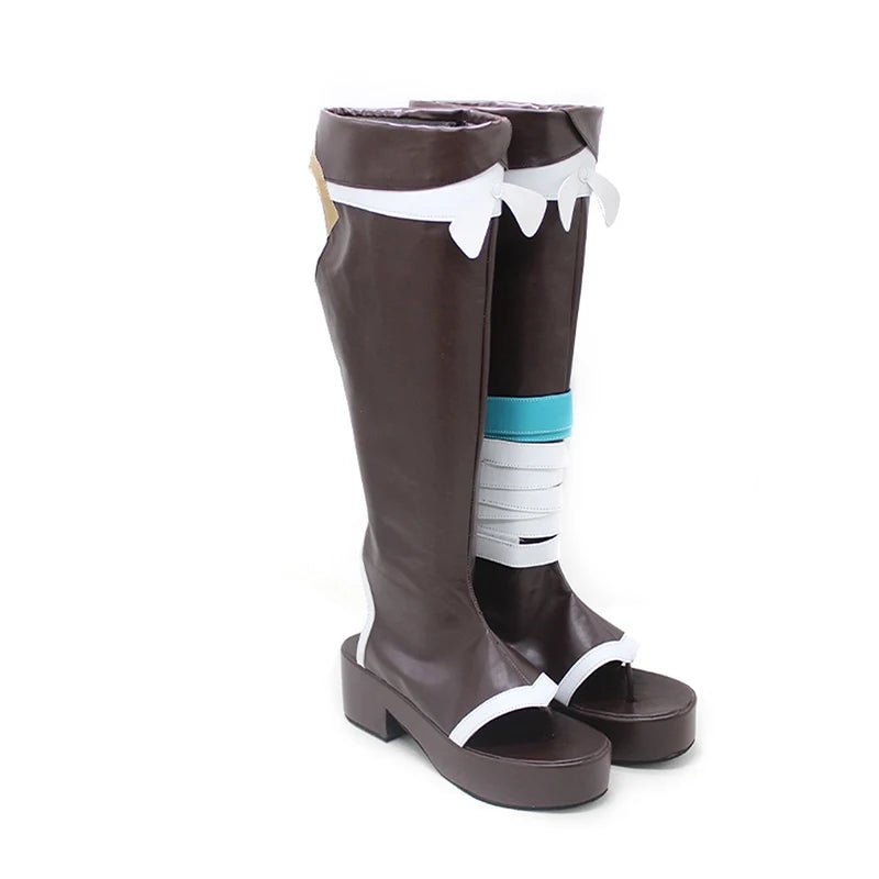 Juego Genshin Impact Gorou Zapatos Cosplay Botas Altas Cosplay Gorou Zapatos Negros para Mujeres y Hombres Zapatos de Halloween - Fantasia Cosera