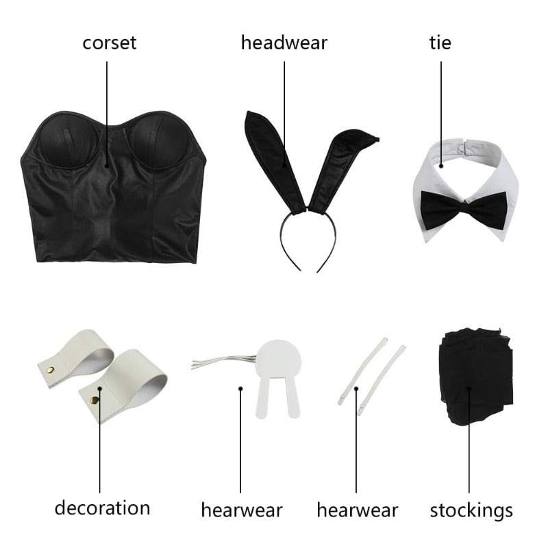 Traje de Cosplay de Sakurajima Mai Conejita - Rascal No Sueña con una Senpai Conejita - Fantasia Cosera