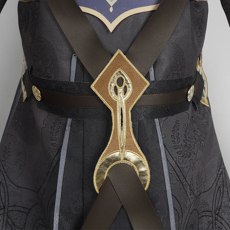 Disfraz de Cosplay de Freminet de Fontaine de Genshin Impact - Uniforme de Mago con Sombrero para Halloween, Fiestas y Role Play - Fantasia Cosera