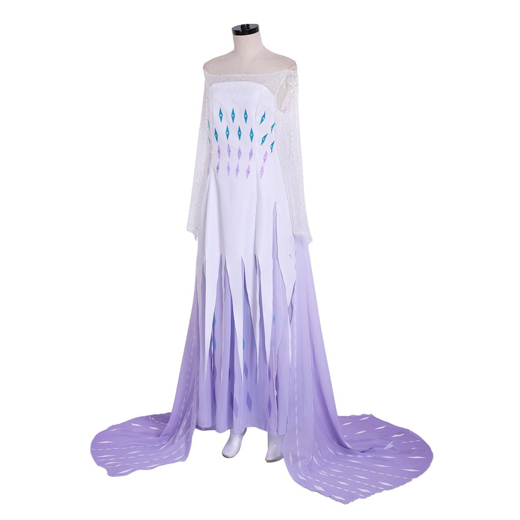 Traje de Cosplay de Elsa, Reina de las Nieves 2 | Vestido de Princesa para Mujeres Adultas en Halloween y Fiestas de Carnaval - Fantasia Cosera