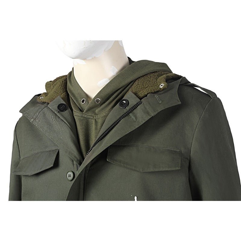 Traje de Cosplay del Acertijo Edward Nygma Conjunto Completo con Máscara - Traje Verde Ejército - Fantasia Cosera