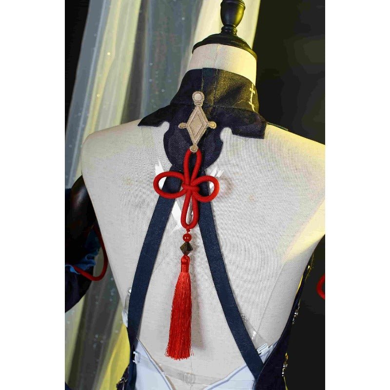 Traje de Cosplay Ganyu Cheongsam de Genshin Impact - Outfit del Festival del Farol de Shen He - Fantasia Cosera
