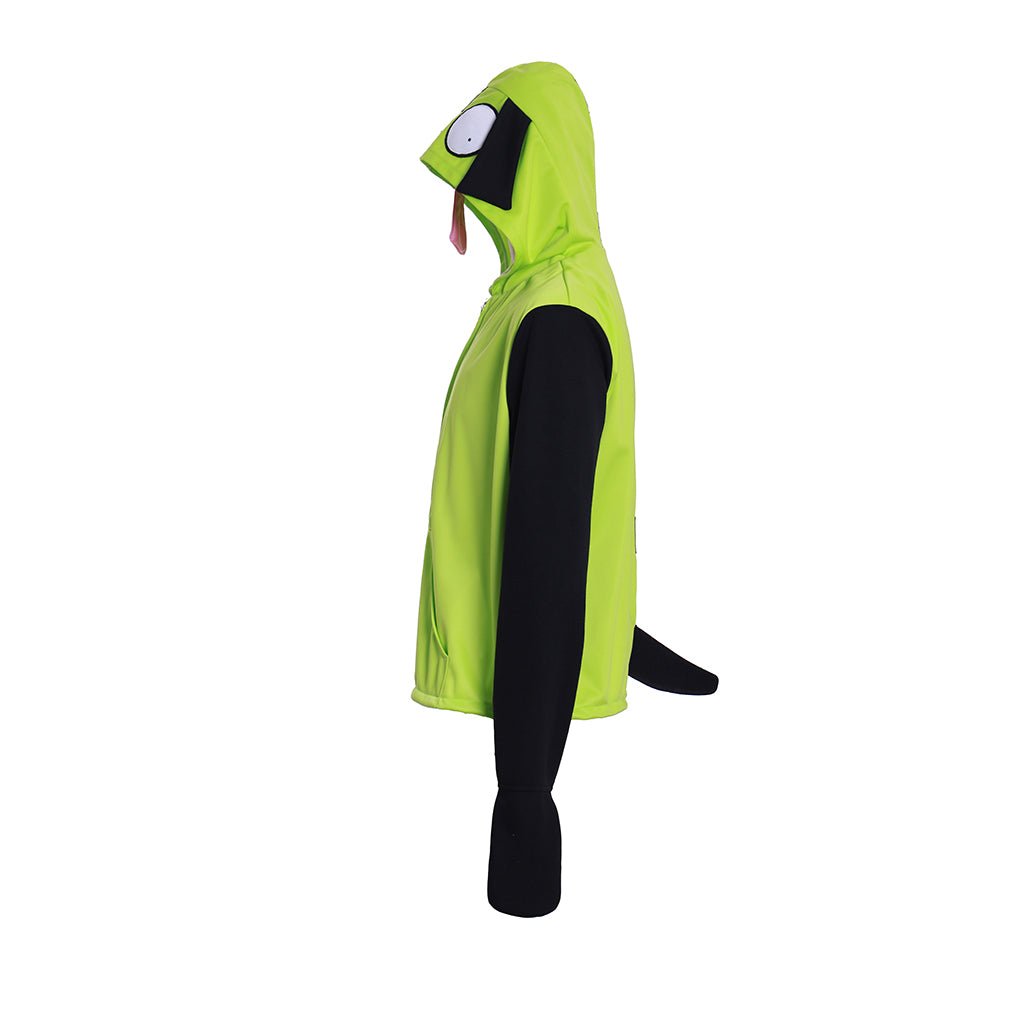 Chaqueta con Capucha Invader Zim Gir Casual con Cremallera para Hombres Adultos - Fantasia Cosera