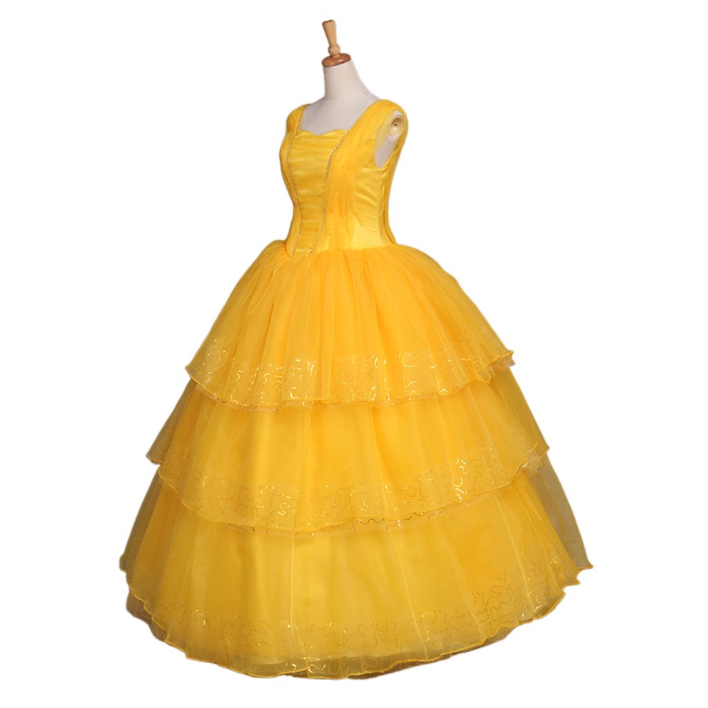Vestido de Princesa Belle para Adultos | Disfraz de Cosplay para Halloween y Fiestas Temáticas - Fantasia Cosera