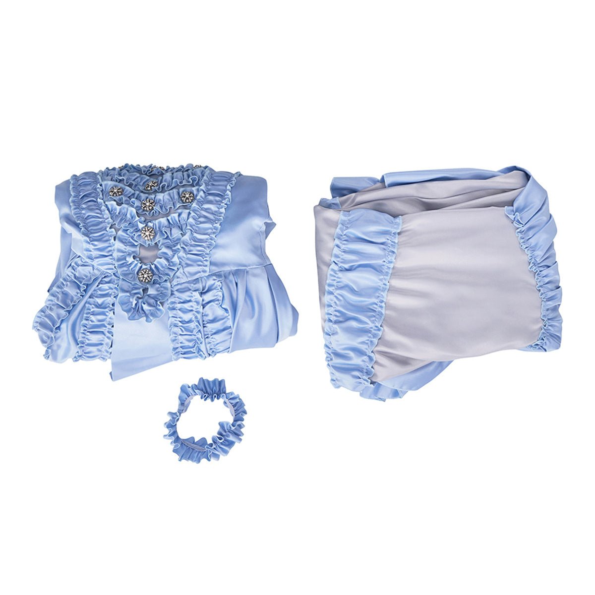 Vestido Azul Claro Rococó – Elegante Traje de Cosplay para Entusiastas - Fantasia Cosera