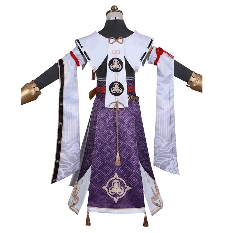 Traje de Cosplay de Kujou Sara de Genshin Impact para Mujer, Disfraz Completo de Halloween con Máscara - Fantasia Cosera