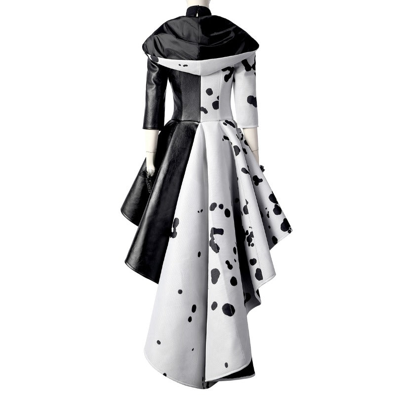 Abrigo de Cosplay Cruella De Vil - Disfraz Elegante Inspirado en la Villana para Halloween y Fiestas - Fantasia Cosera