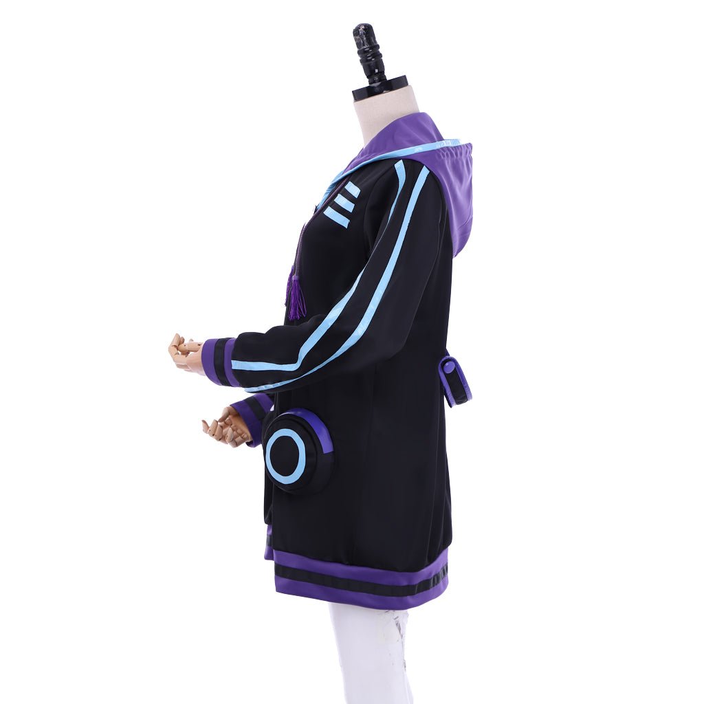 Chaqueta de Cosplay Neptune Purple Heart de Hyperdimension Neptunia - Negra - Fantasia Cosera